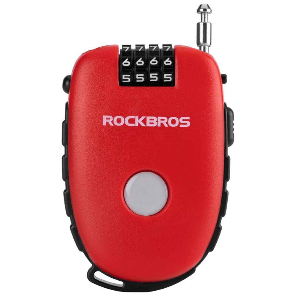 ROCKBROS 32420981001 Telescopic Chain Bicycle Code Lock Anti-theft Steel Wire Bike Lock Helmet Backpack Password Lock
