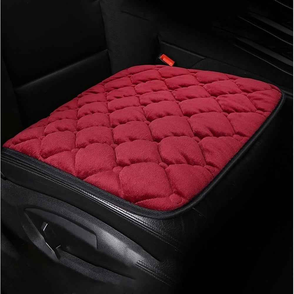 12V Mechanical Switch USB Electric Heating Car Seat Cushion Warm Winter Seat Heater Mat - Wine Red