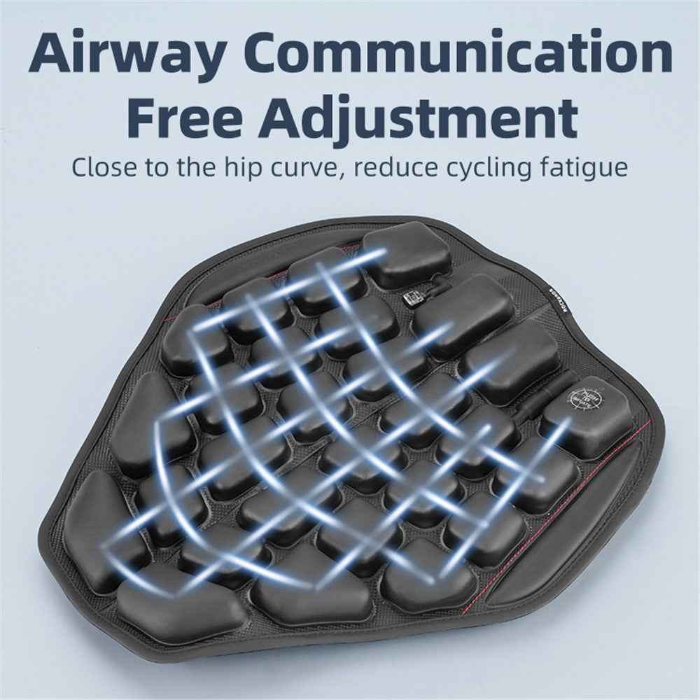 ROCKBROS Inflatable Seat Cushion Air Fillable Cooling Down Air Seat Pad Pressure Relief Ride Touring Saddle Cover for Motorcycle Scooter