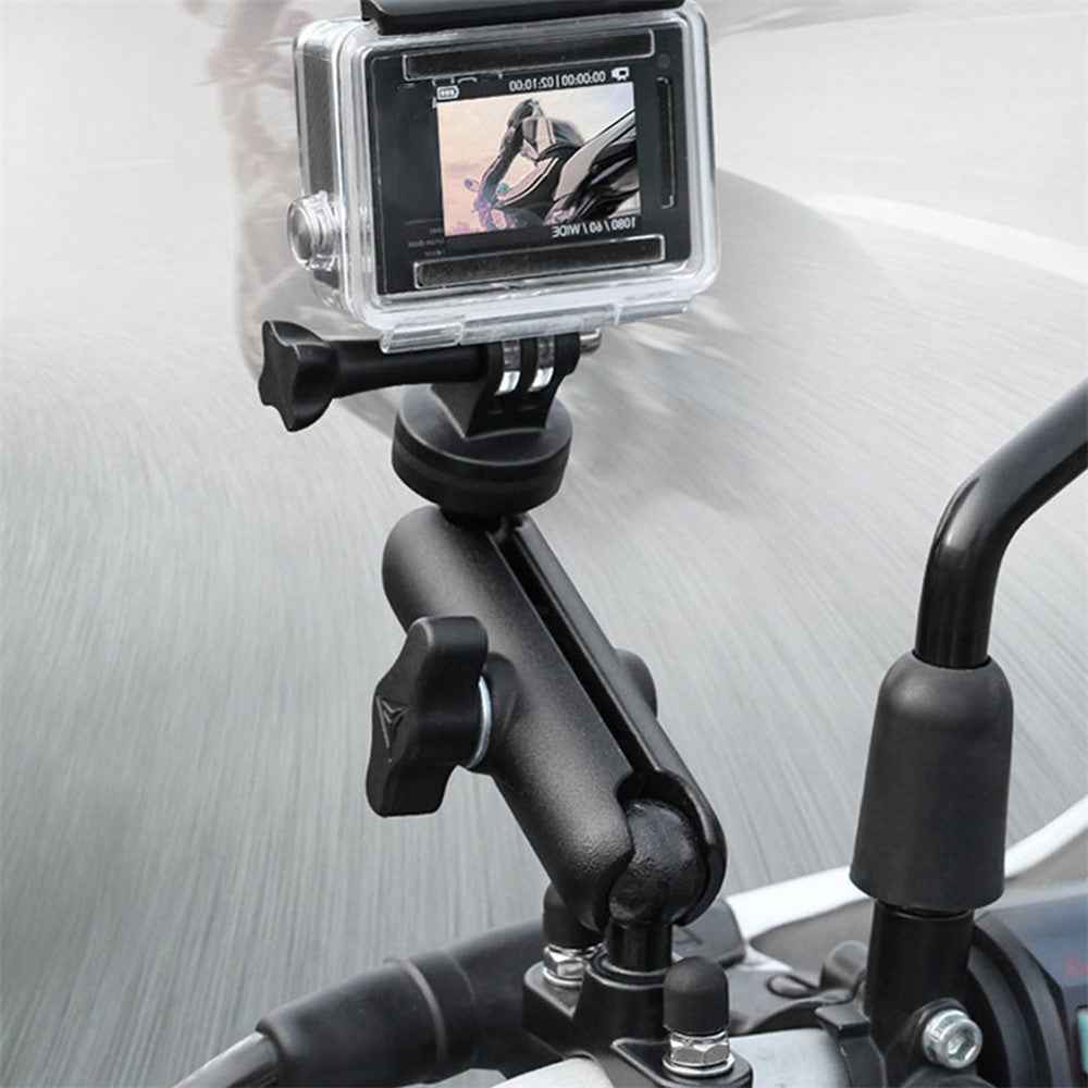 For GoPro 11 / 10  / Insta360 One R Motorcycle Sports Camera Mount Holder Adjustable Support Stand - Handlebar Mount