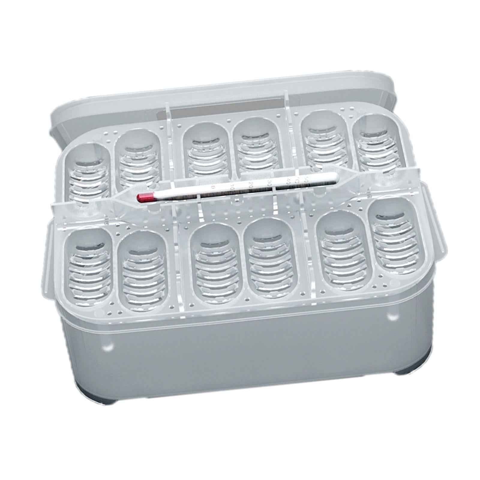 CM 12 Holes Reptile Egg Incubation Box Hatching Container with Thermometer