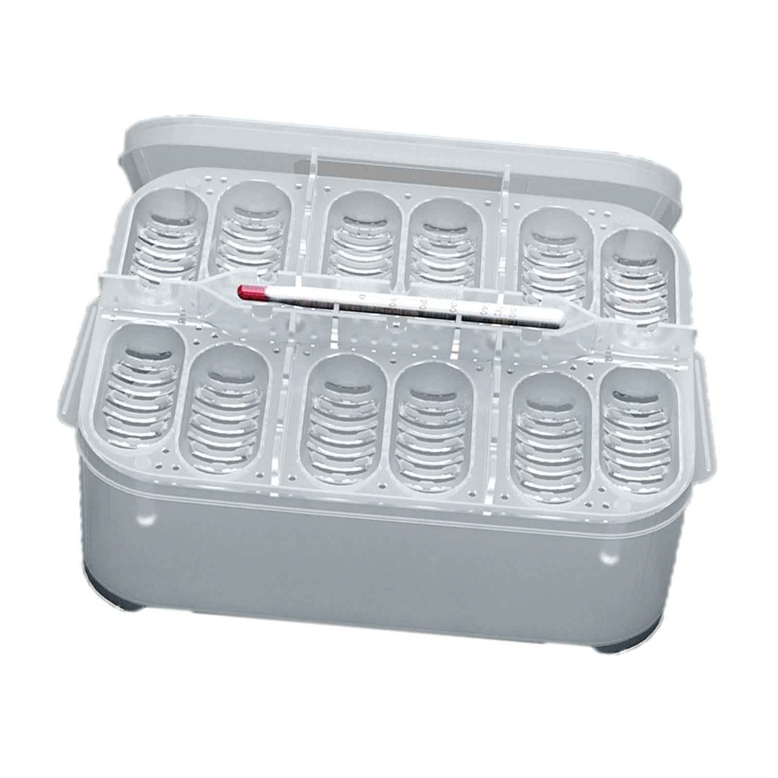 CM 12 Holes Reptile Egg Incubation Box Hatching Container with Thermometer