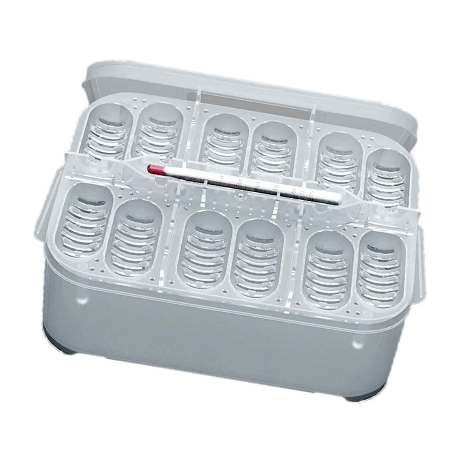 CM 12 Holes Reptile Egg Incubation Box Hatching Container with Thermometer