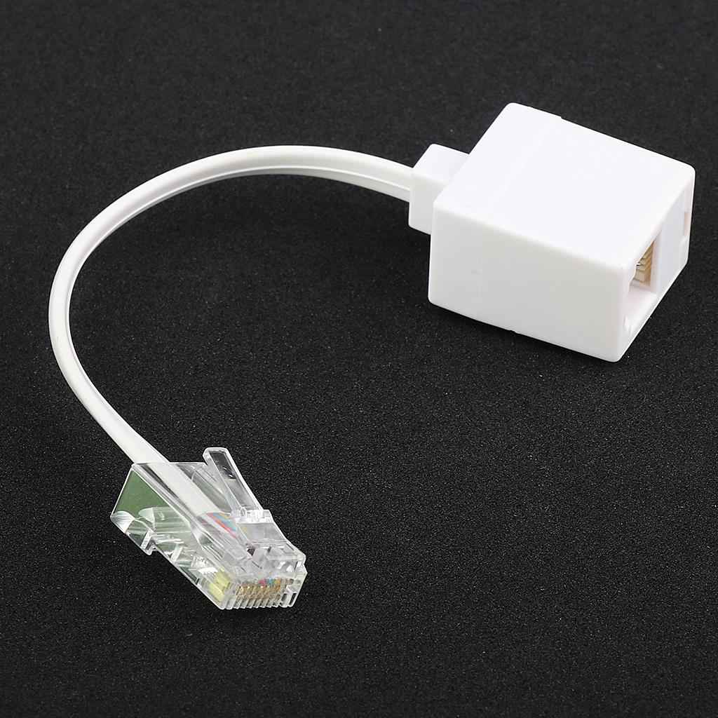 1 Piece Telephone Phone Extension Cord Landline Flash Cable Line Jack RJ45 to RJ11, 245mm