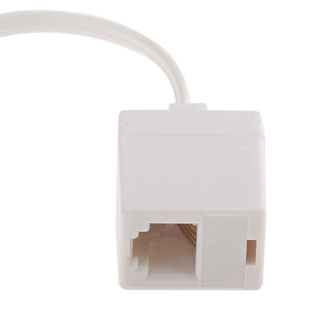 1 Piece Telephone Phone Extension Cord Landline Flash Cable Line Jack RJ45 to RJ11, 245mm