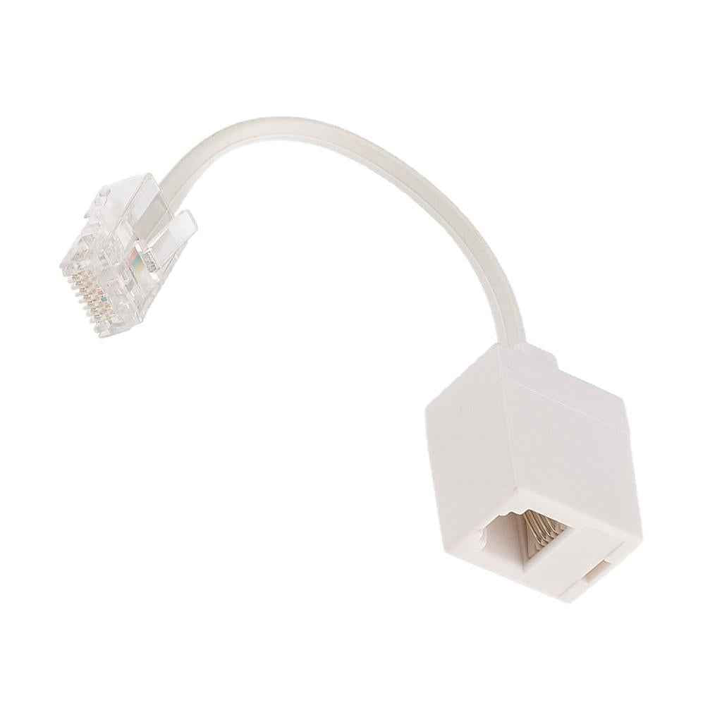 1 Piece Telephone Phone Extension Cord Landline Flash Cable Line Jack RJ45 to RJ11, 245mm