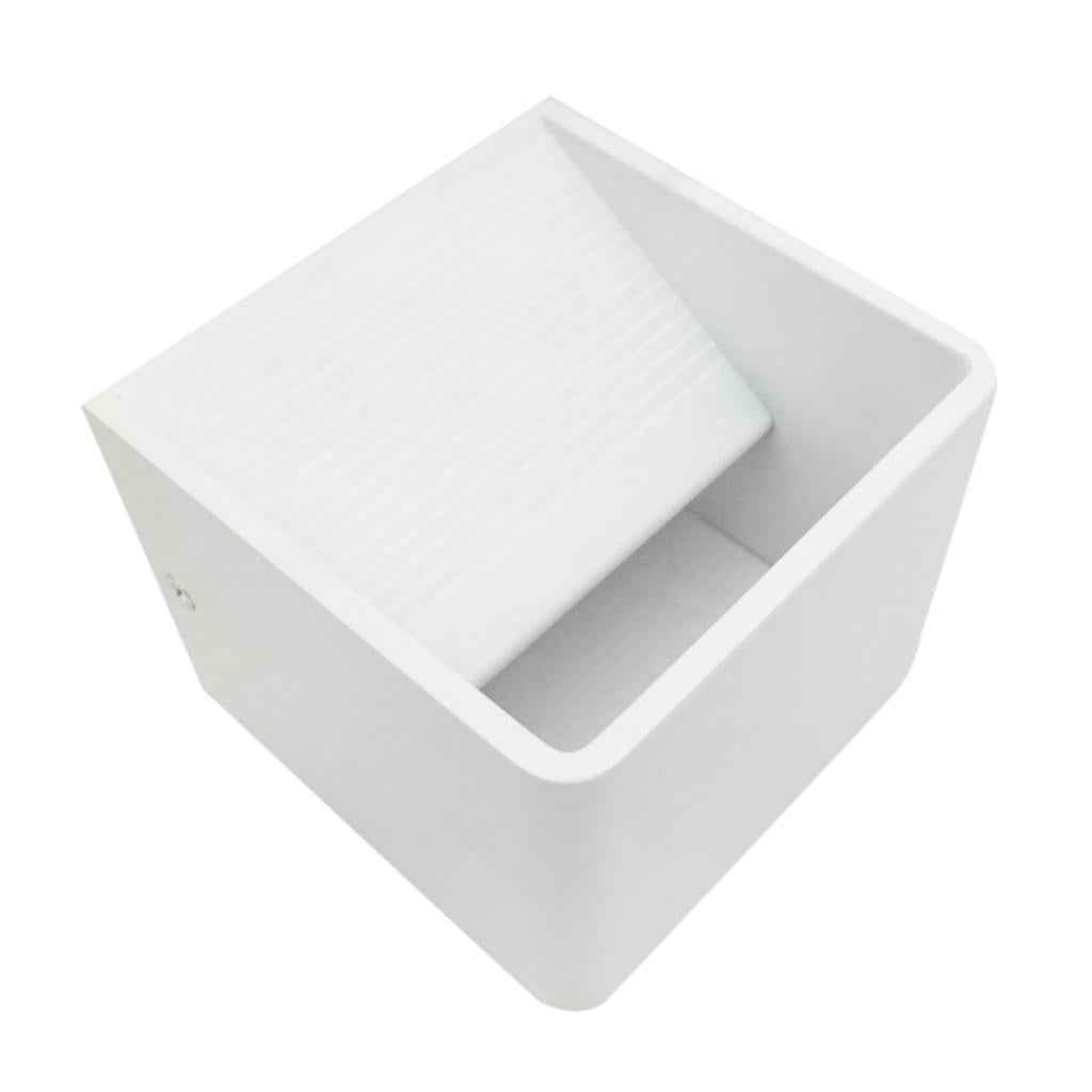 Creative Design Dual Heads Square Light Bedside Wall Lamp White 5W