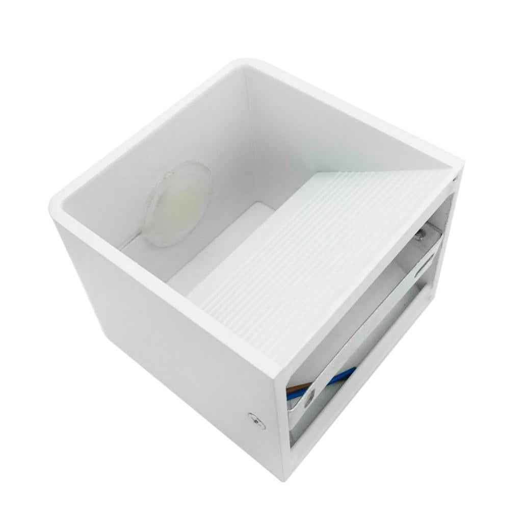 Creative Design Dual Heads Square Light Bedside Wall Lamp White 5W