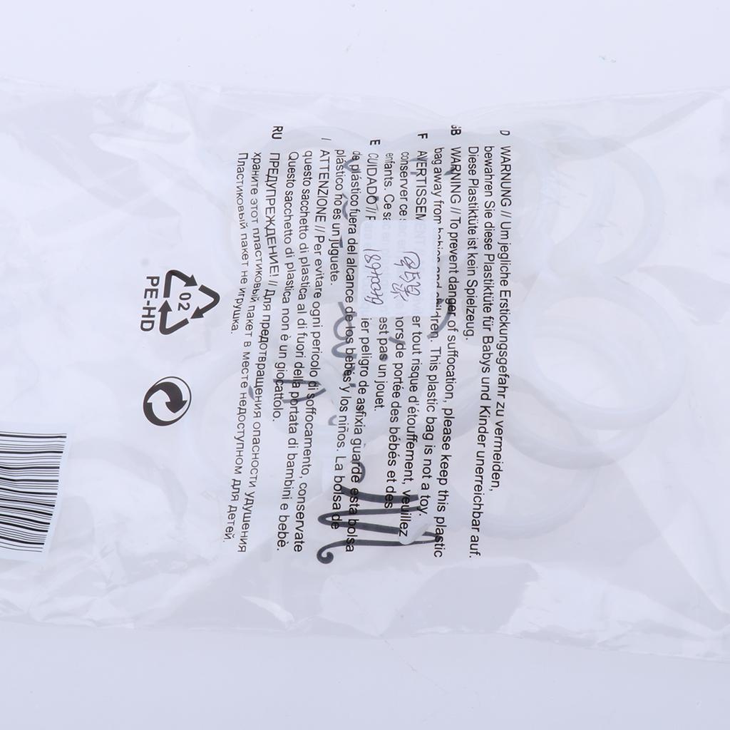 2x12Pcs Curtain Hook Silent Sliding Rod Ring Shower Curtain Hanger White