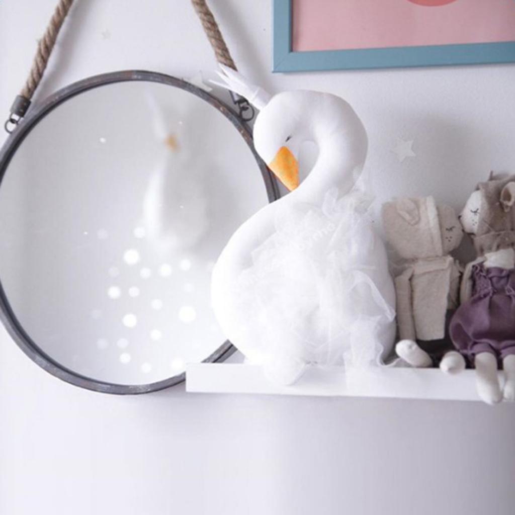 3Pcs Wall Mount Stuffed Swan Hanging Wall Sculptures Decor Kids Toy Doll