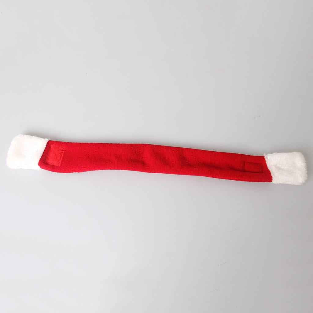 Adjustable Pet Dog Cat Christmas Santa Hat with Scarf Xmas Costume Dress S