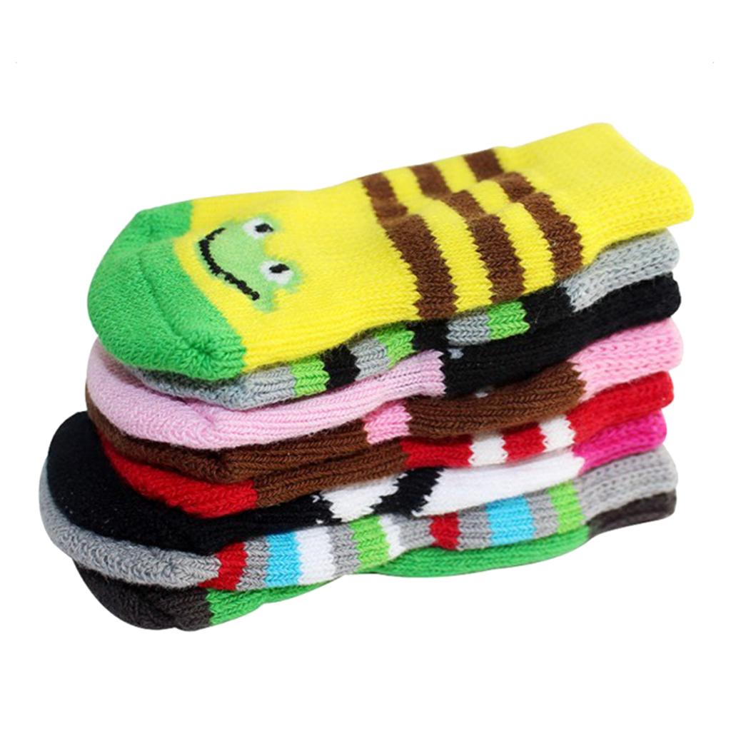 2 Set 4 Anti-slip Dog Socks Shoes Boots Warm Cotton Socks Paw Protectors M,L