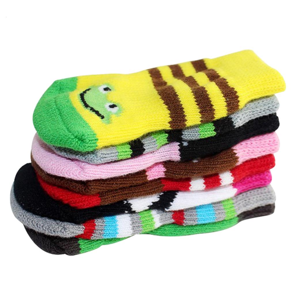 2 Set 4 Anti-slip Dog Socks Shoes Boots Warm Cotton Socks Paw Protectors M,L
