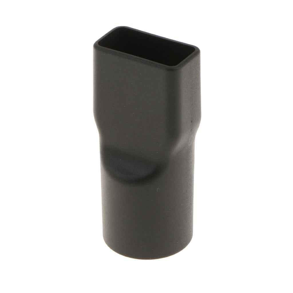 32mm Dia. Round to Square Neck Vacuum Cleaner Brush Nozzle Connector Adapter Black