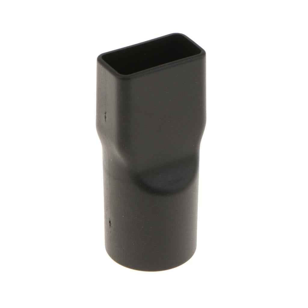 32mm Dia. Round to Square Neck Vacuum Cleaner Brush Nozzle Connector Adapter Black