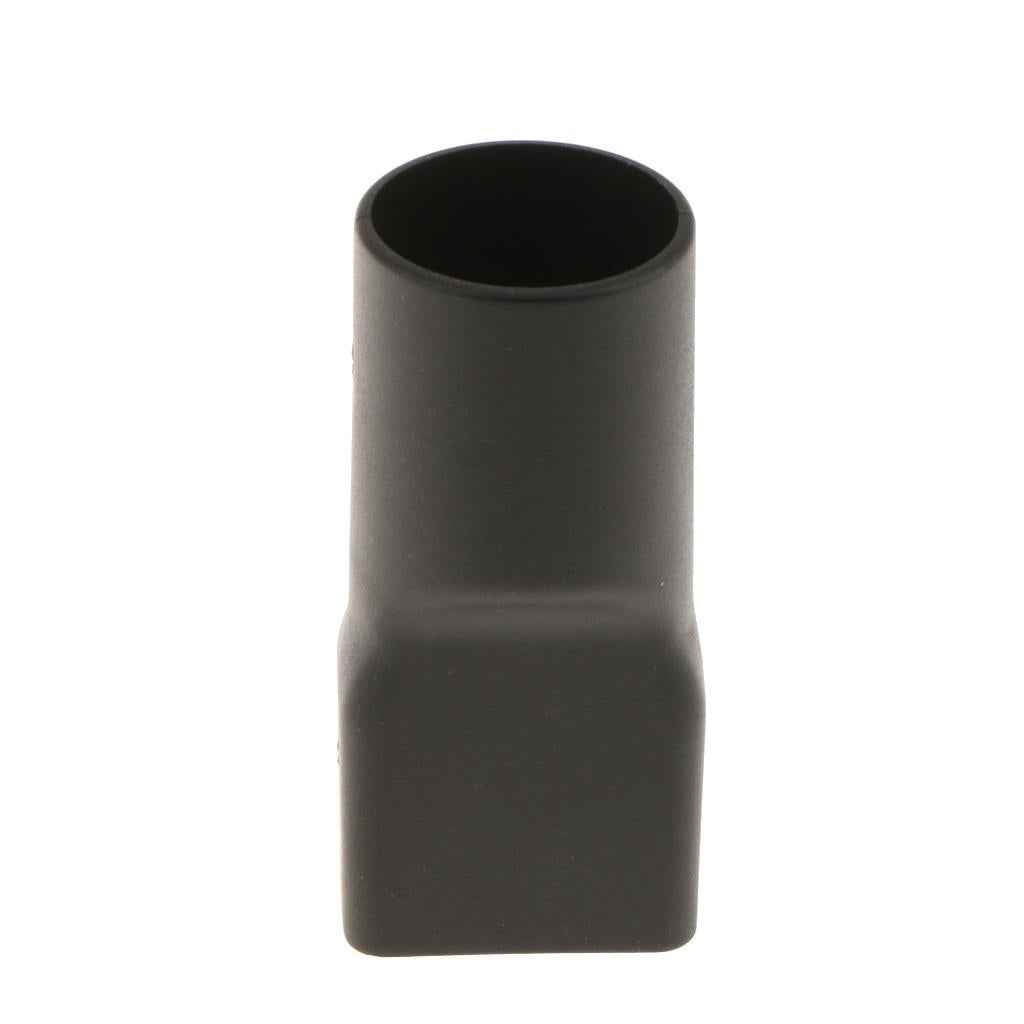 32mm Dia. Round to Square Neck Vacuum Cleaner Brush Nozzle Connector Adapter Black