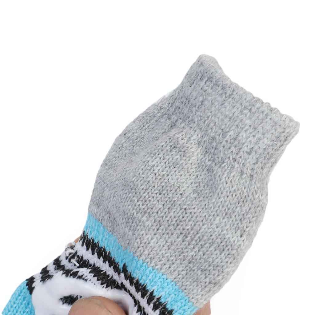 4Pcs Pet Dog Socks Dog Floor Grip Socks Shoes Boots Non Slip Protector Socks S Grey