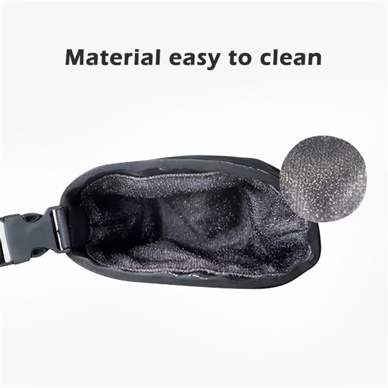 Golf Club Ball Waterproof Cleaning Bag Golf Club Groove Cleaner with Detachable Buckle - Black