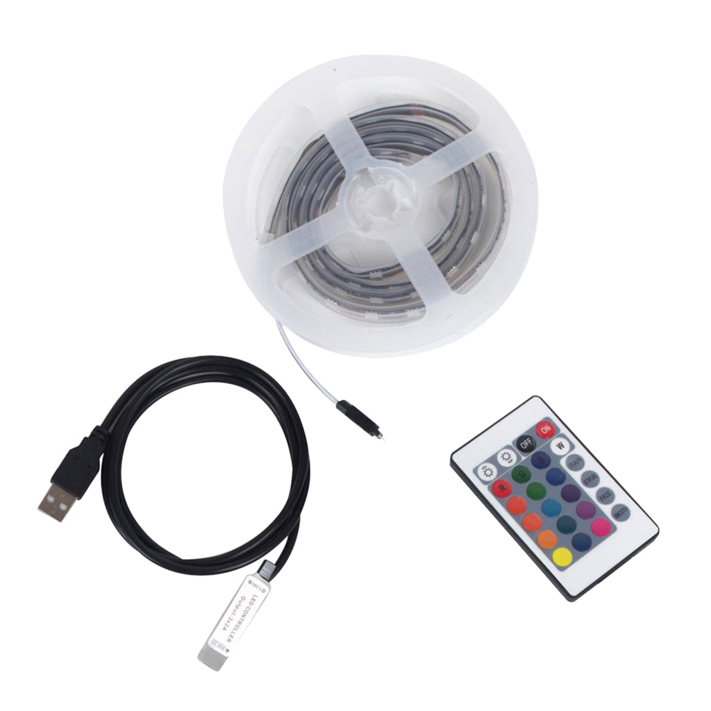 24 Key Remote Control Switch Dimmer With 2M RGB LED String Light 12 Colors