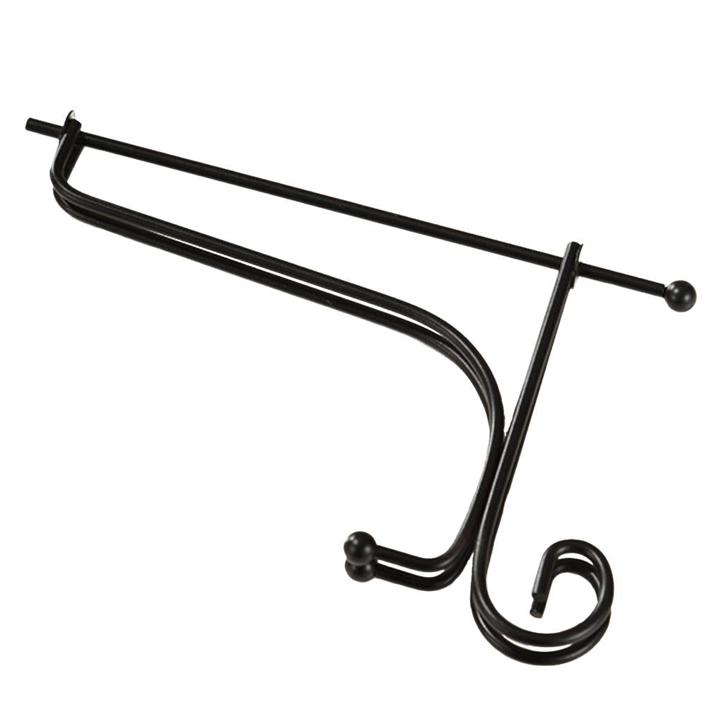 2Pcs Iron Display Easel China Bowl Plate Display Rack Holder Black 4inch