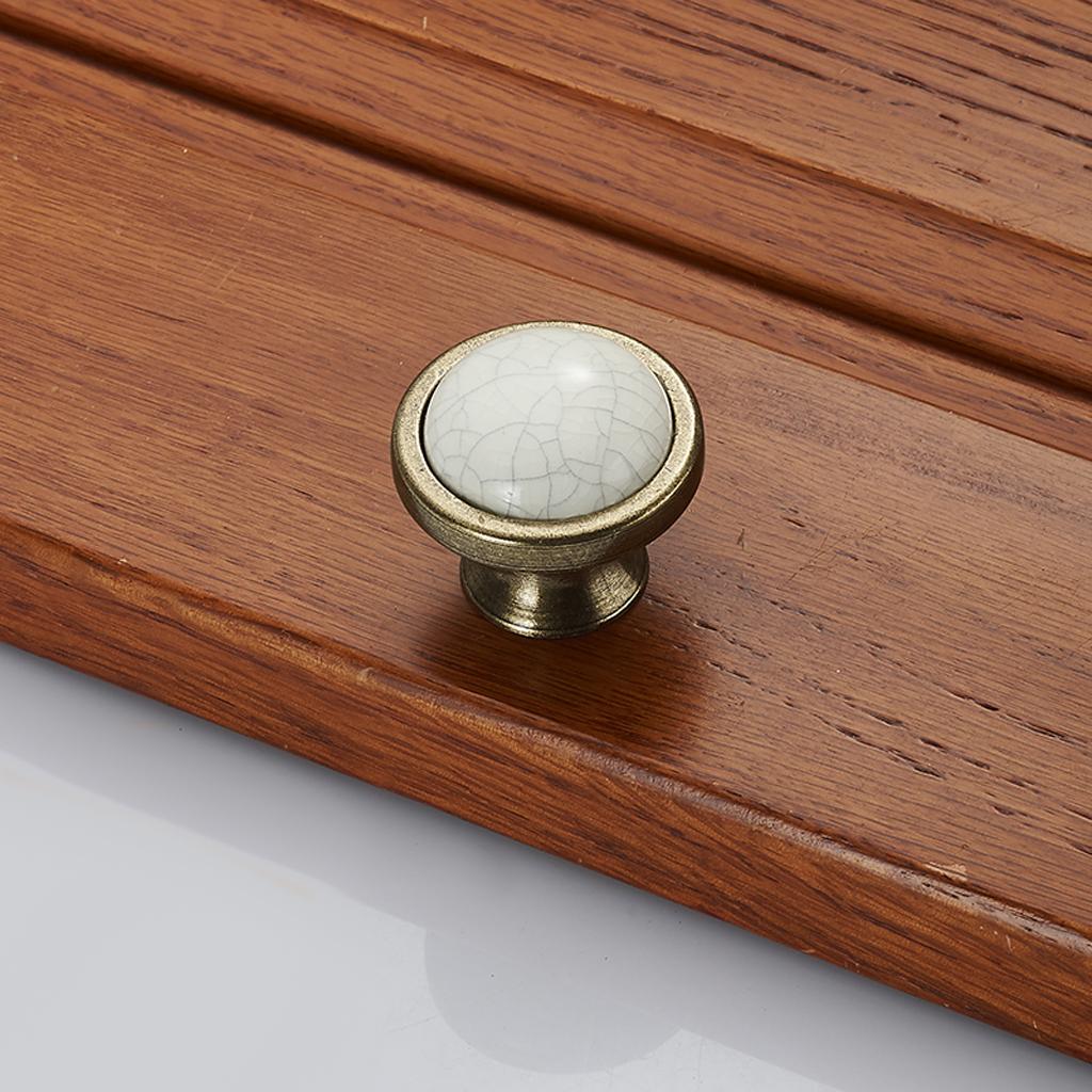 10Pcs Vintage Pull Knobs Cabinet Cupboard Drawers Handle #1 Single Hole