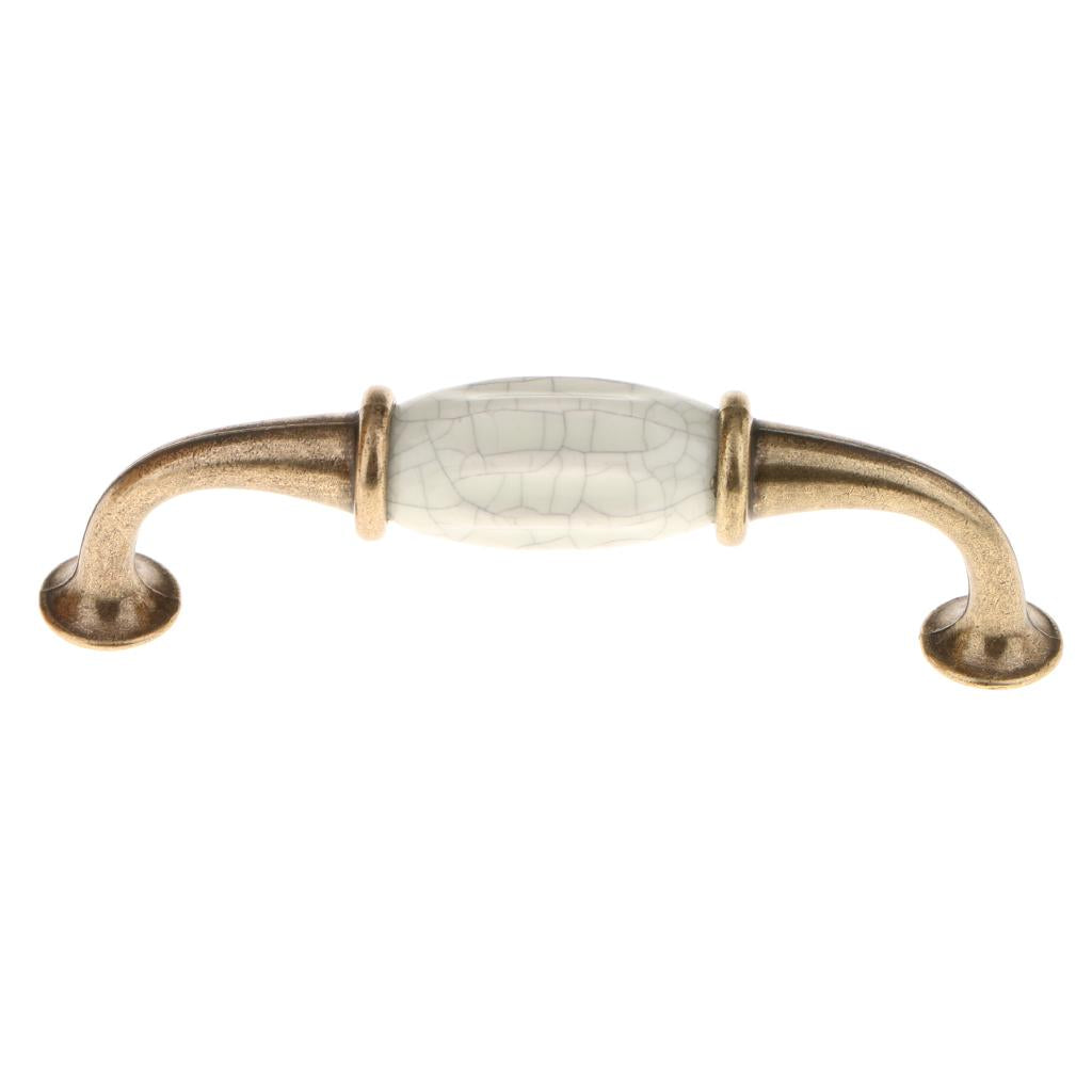 10Pcs Vintage Pull Knobs Cabinet Cupboard Pull Handle #8 96mm Hole Pitch