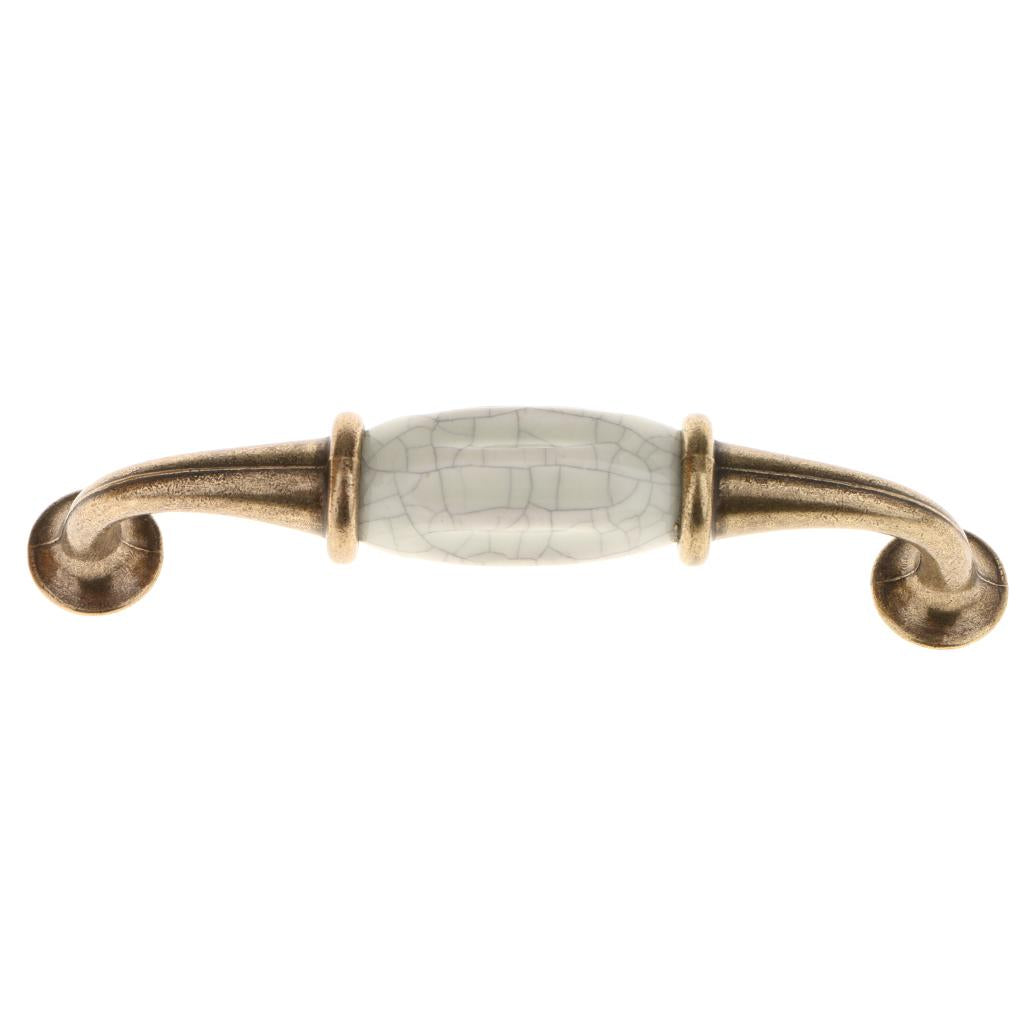 10Pcs Vintage Pull Knobs Cabinet Cupboard Pull Handle #8 96mm Hole Pitch