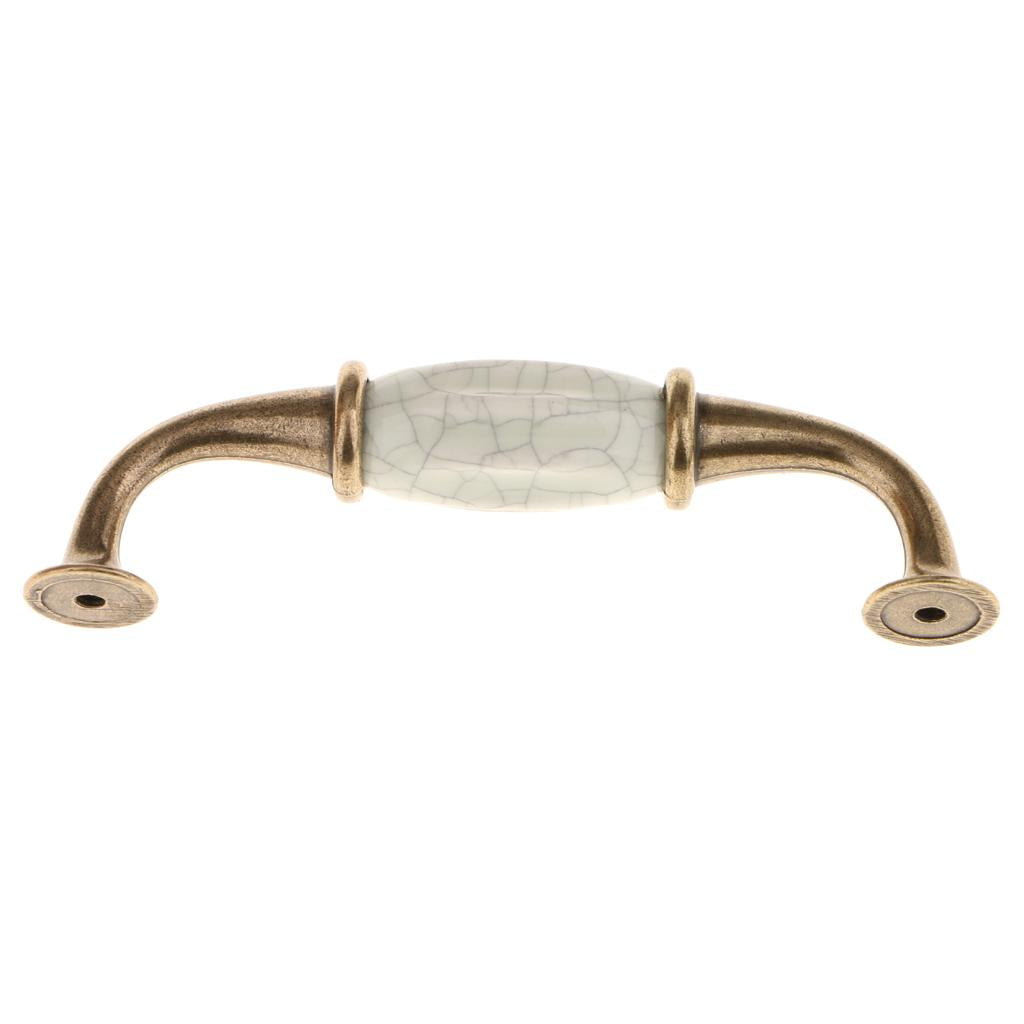 10Pcs Vintage Pull Knobs Cabinet Cupboard Pull Handle #8 96mm Hole Pitch