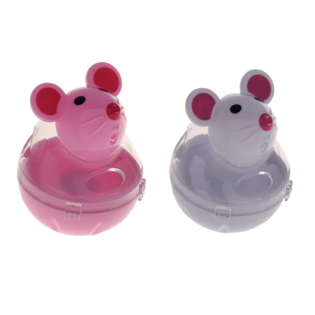 2 pcs Pet Cat Tumbler Toy Interactive Dog Puppy Leakage Food Dispenser