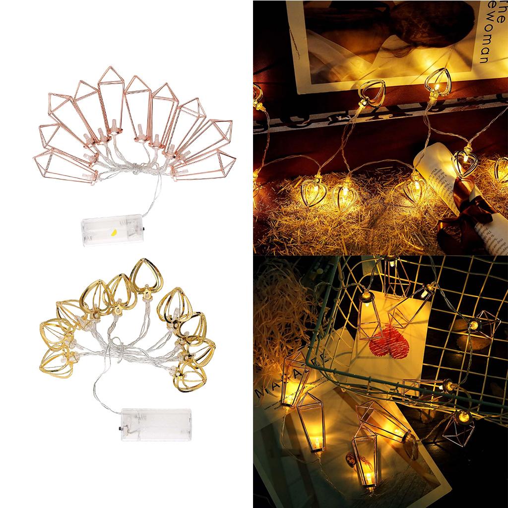 10 LEDs String Lights Battery Operated Fairy Light Lamp Warm White 116 cm Copper Peach
