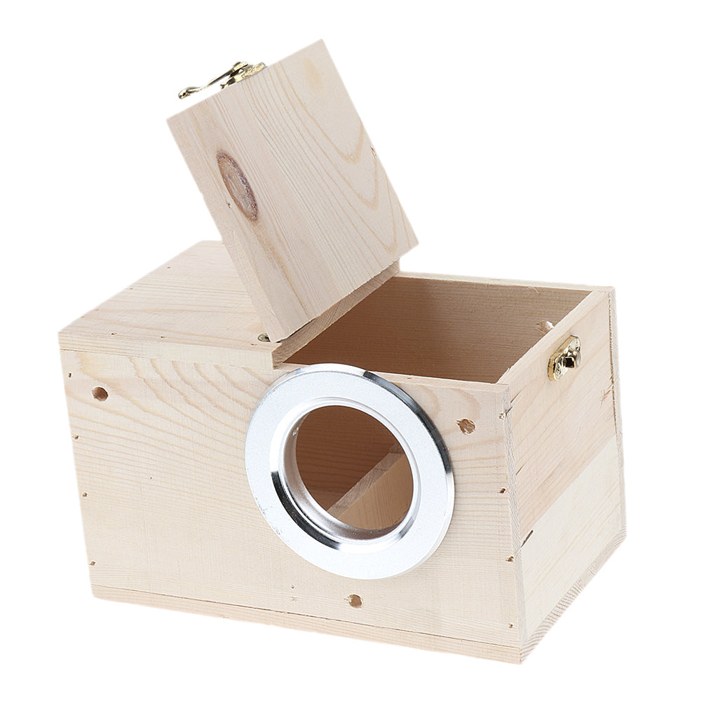 2pcs Pine Wood Bird Parrot Parakeet Cockatiel Nest Small Animals House