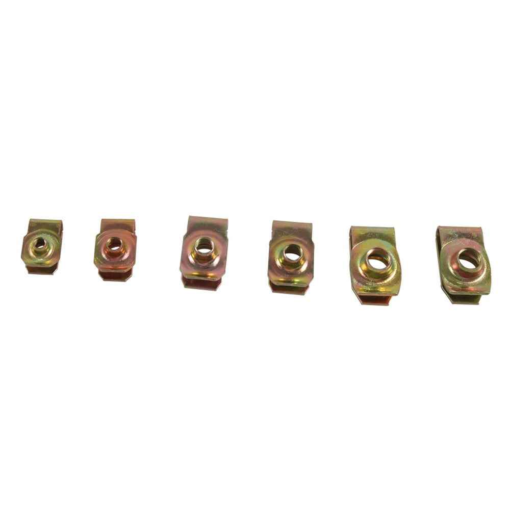 A7573 115PCS M4 M5 M6 M8 Hammer Head Drop U-Nut Clip Assortment Kit with Plastic Box