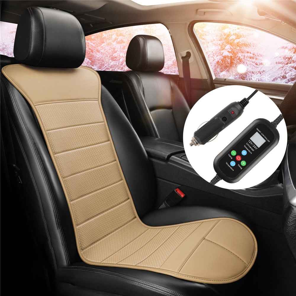 Universal 12V / 24V Car Seat Heater Cushion Winter Keep Warmer Heating Cover Pad - Beige