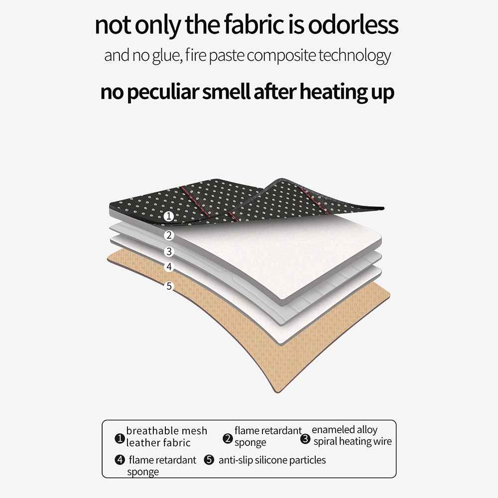 Universal 12V / 24V Car Seat Heater Cushion Winter Keep Warmer Heating Cover Pad - Beige