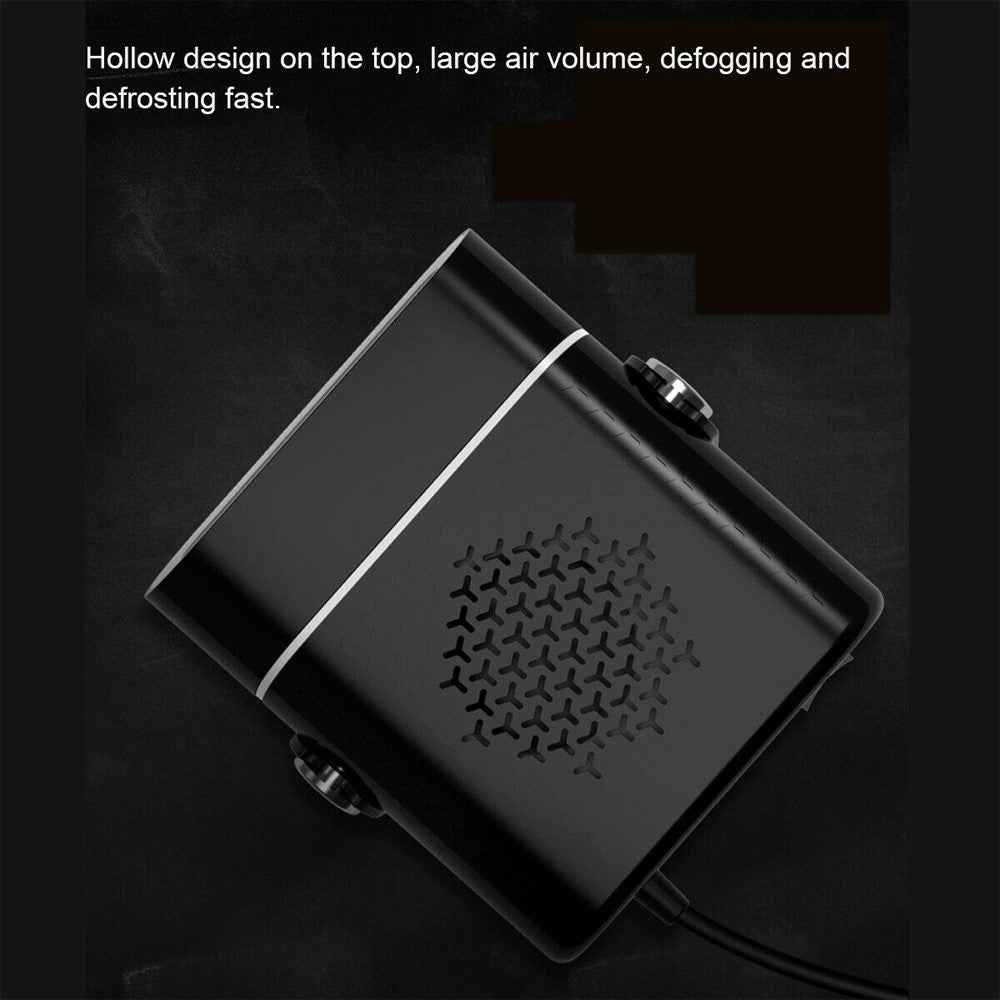12V 2-in-1 Car Demister Heater Fan Adjustable Automobile Mounted Heater 120W Vehicle Heating Cooler Fan - Black