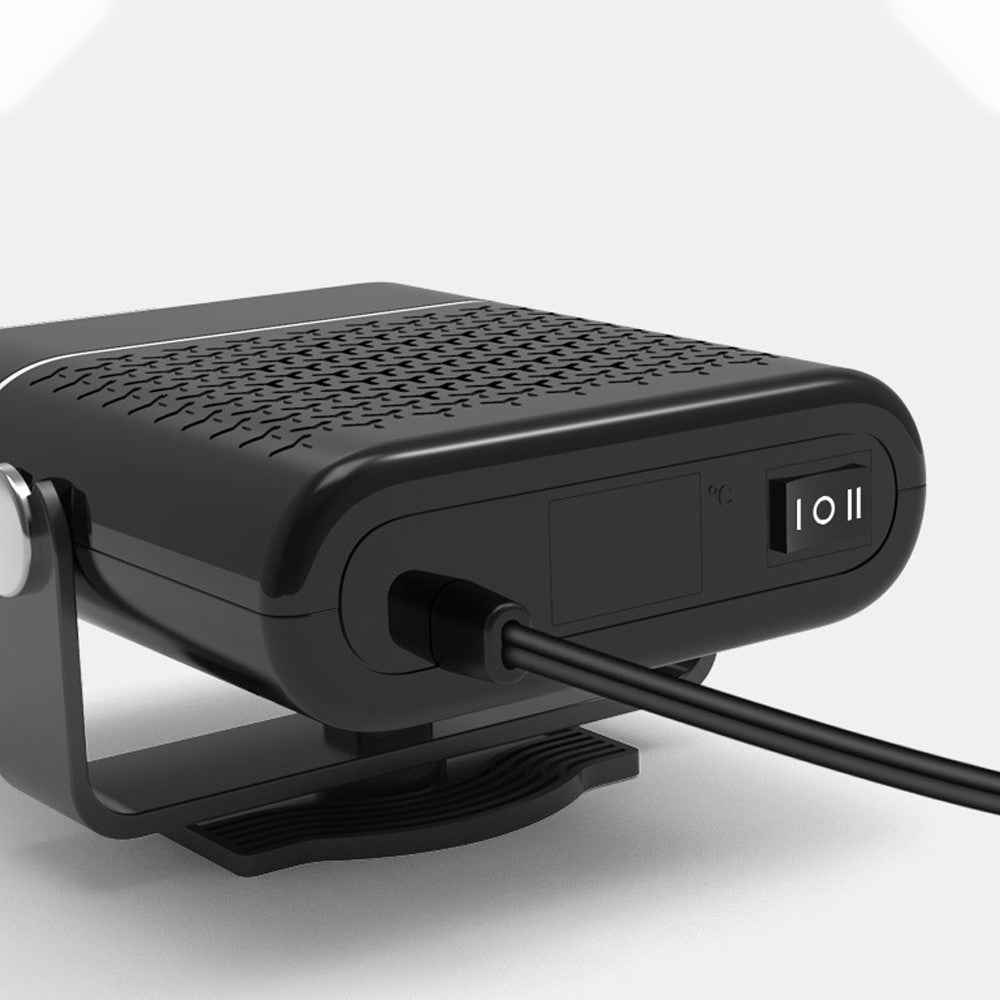 12V 2-in-1 Car Demister Heater Fan Adjustable Automobile Mounted Heater 120W Vehicle Heating Cooler Fan - Black