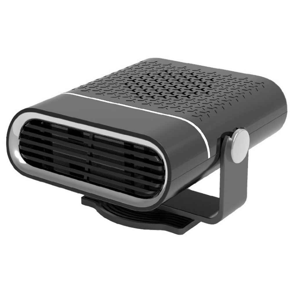 12V 2-in-1 Car Demister Heater Fan Adjustable Automobile Mounted Heater 120W Vehicle Heating Cooler Fan - Black