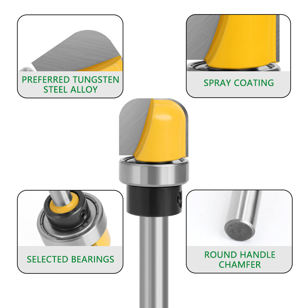 3Pcs / Set Tungsten Steel Alloy Bakelite Milling Router Bit Woodworking Milling Cutter - 6mm Shank