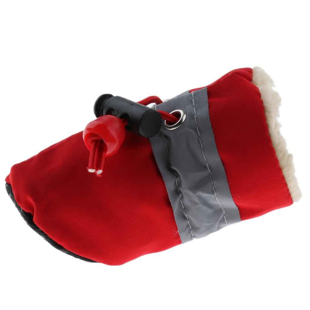 4Pcs/pack Pet Dog Puppy Shoes Outdoor Walk Non Slip Boots Booties Red S