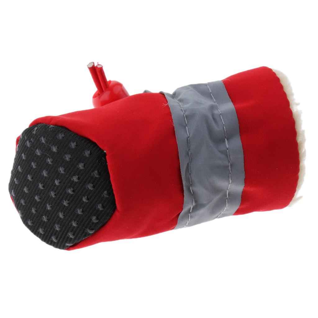 4Pcs/pack Pet Dog Puppy Shoes Outdoor Walk Non Slip Boots Booties Red S