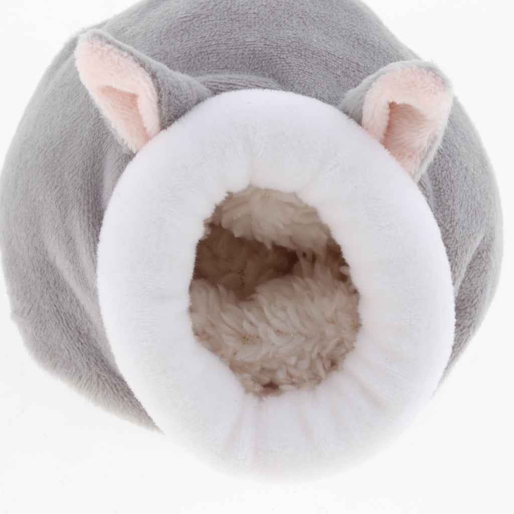 Winter Warm Rabbit Guinea Pig Hamster House Bed Cute Small Animals gray