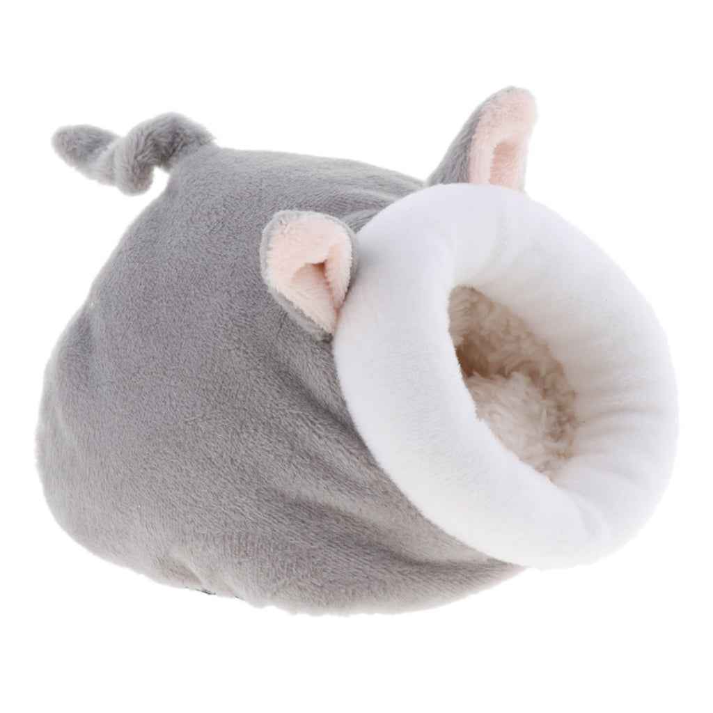 Winter Warm Rabbit Guinea Pig Hamster House Bed Cute Small Animals gray