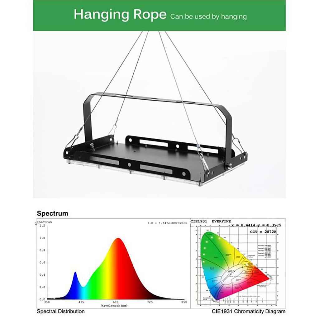 50W/100W LED Grow Light Full Spectrum for Hydroponic Indoor Plants EU Plug 100W