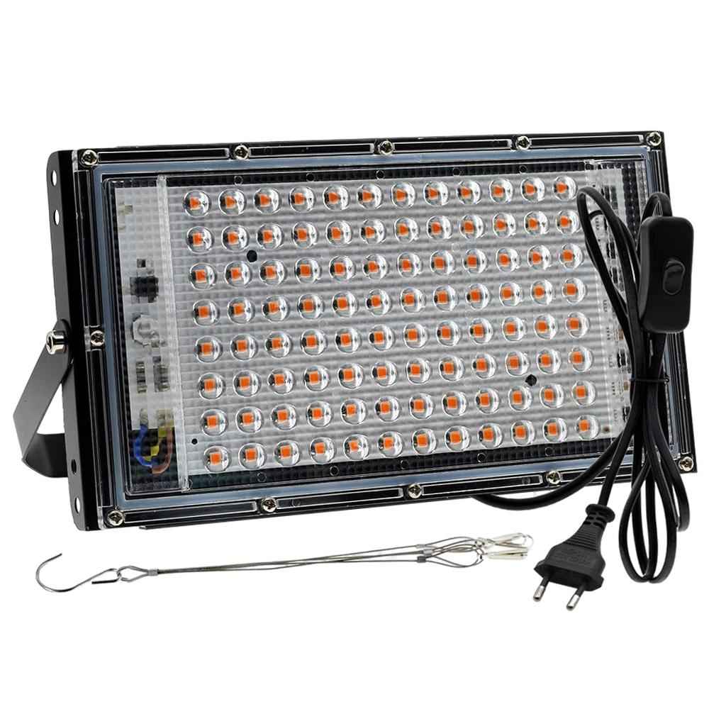 50W/100W LED Grow Light Full Spectrum for Hydroponic Indoor Plants EU Plug 100W
