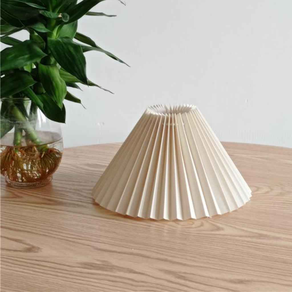Modern Lamp Shade Lampshade Fanshaped Light Cover Dust-proof Beige_24cm