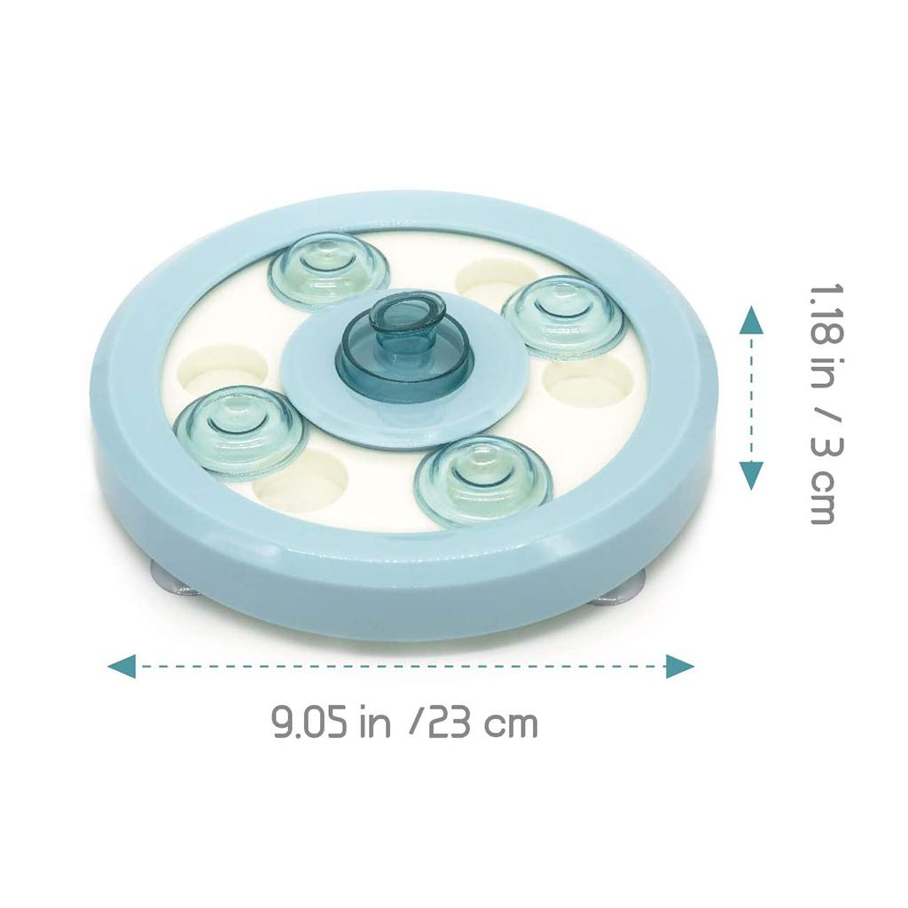 Dog Puzzle Toy Dog Feeding Dispensing Feeder Bowl IQ Training Toys Blue