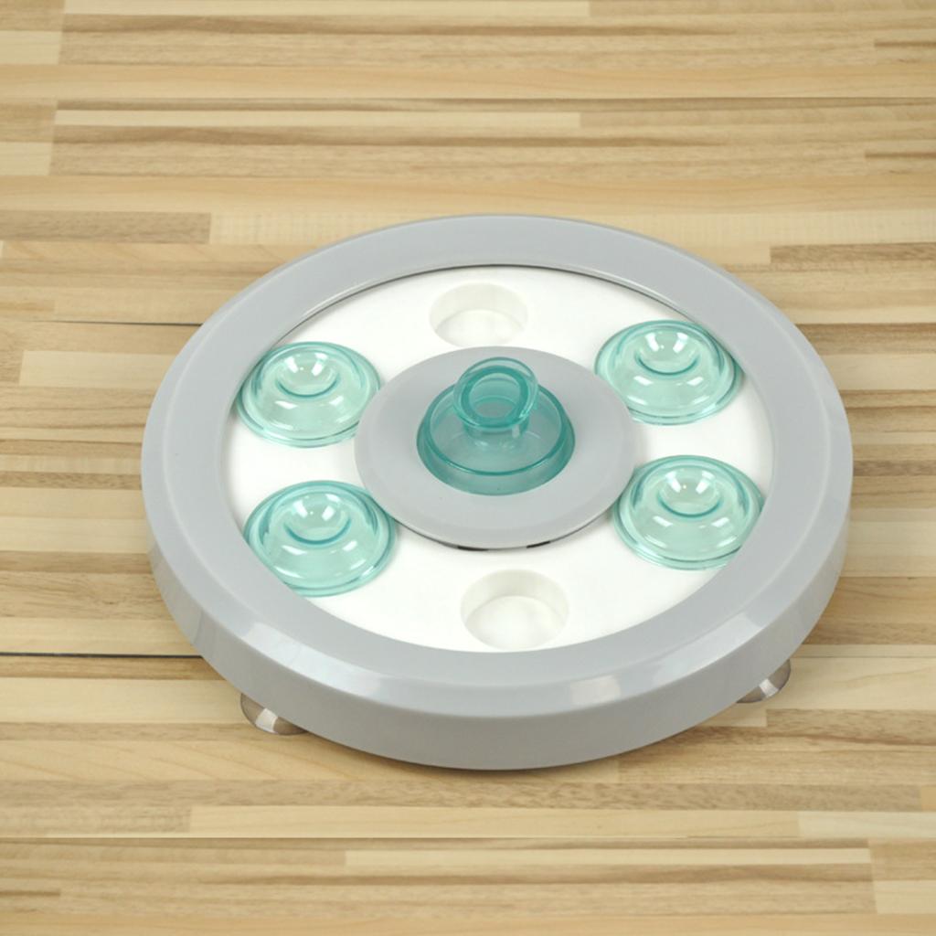 Dog Puzzle Toy Dog Feeding Dispensing Feeder Bowl IQ Training Toys Gray