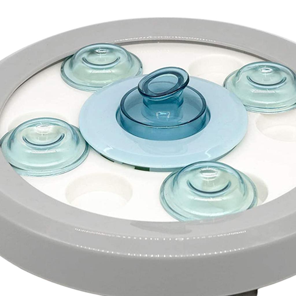 Dog Puzzle Toy Dog Feeding Dispensing Feeder Bowl IQ Training Toys Gray