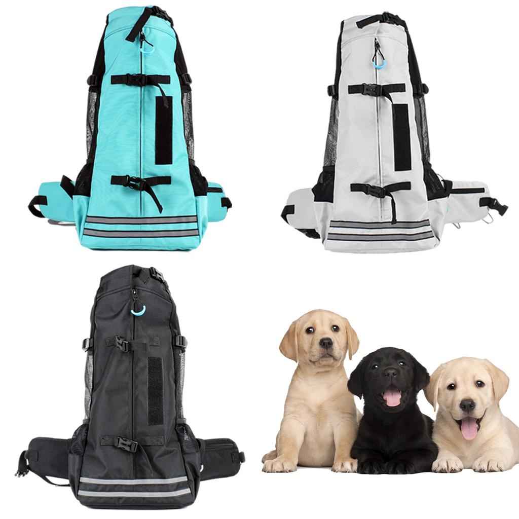 Dog Carrier Breathable Corgi Carrying Bag Hiking Travel Pet Backpacks Grey