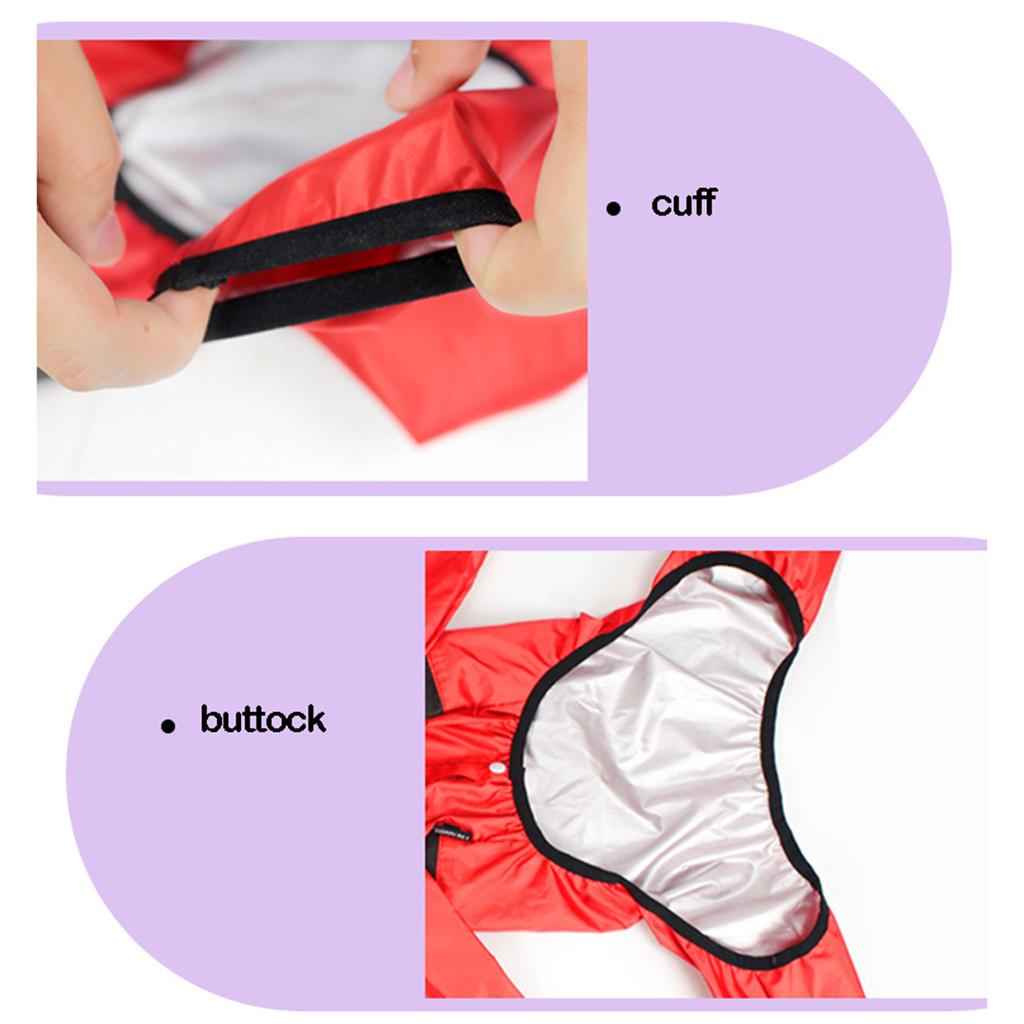 Dog Raincoat Clothing Waterproof Poncho Pet Puppy Jacket Coat Hooded Red S
